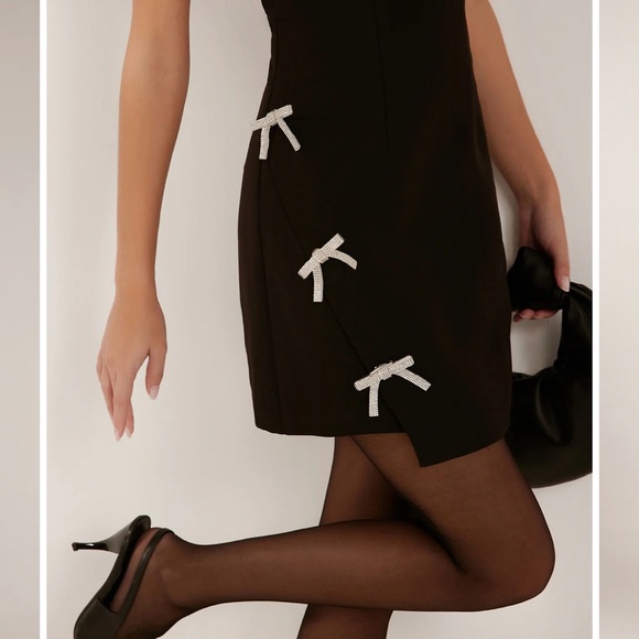 Commense Removable Rhinestone-Bow Tank Dress - Picture 3 of 8